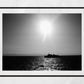 Landscape Photography Firth Of Clyde Boat Black And White Print