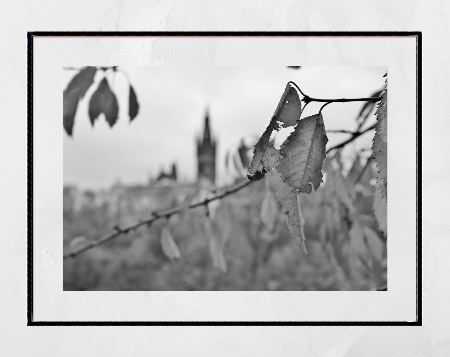 Glasgow University Black And White Photography Poster
