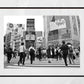 Shibuya Crossing Tokyo Japan Black And White Photography Print