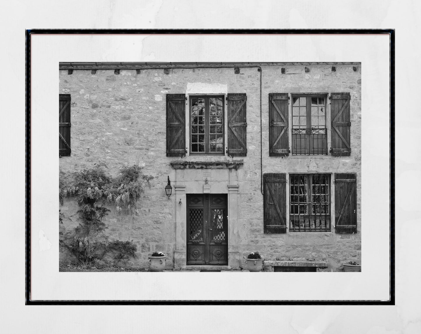 Loubressac France Photography Print Black And White French Provincial Wall Art