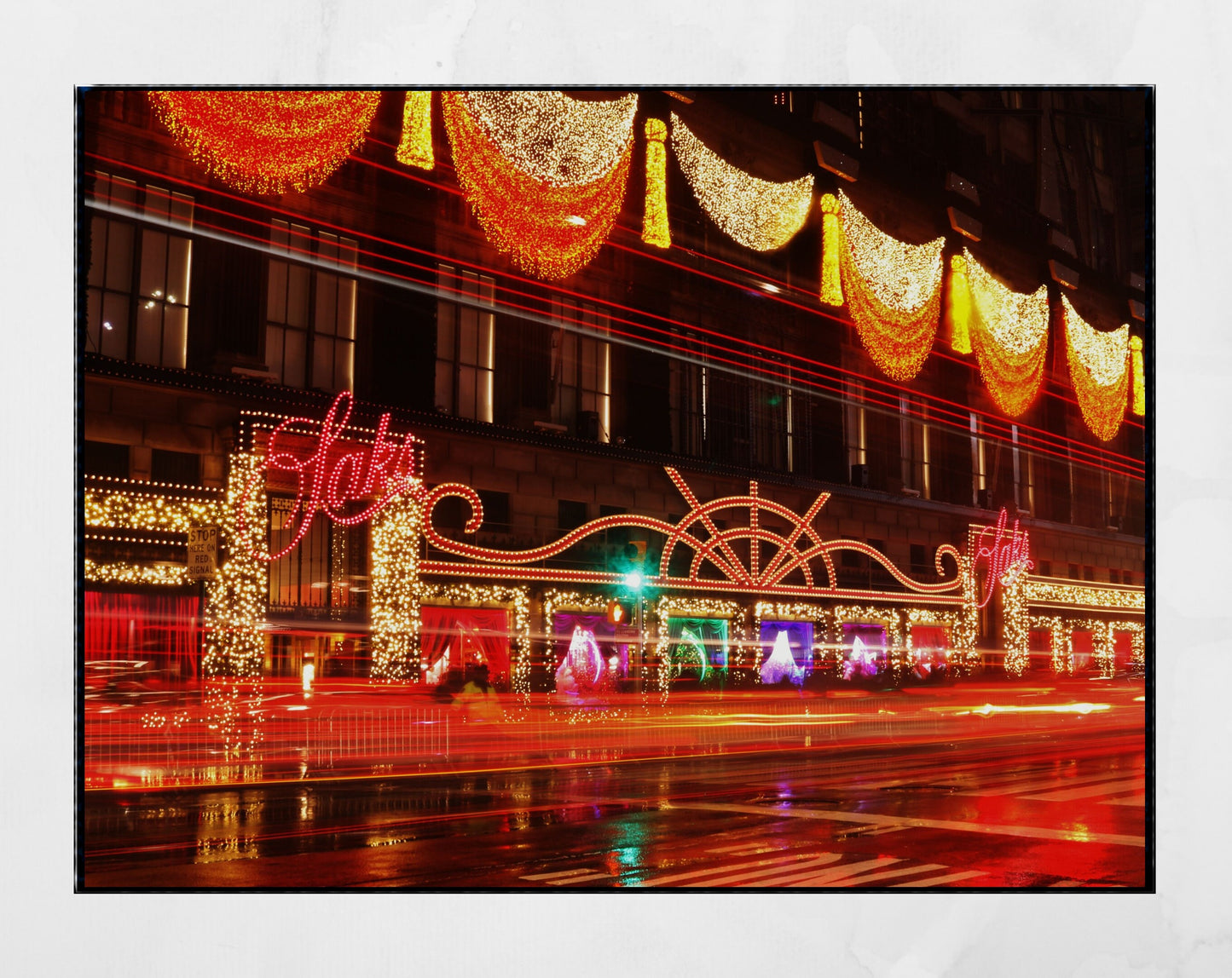 Saks Fifth Avenue New York Christmas Photography Print