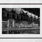 New York Photography Christmas Saks Fifth Avenue Black And White Print