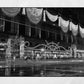 New York Photography Christmas Saks Fifth Avenue Black And White Print