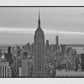 Empire State Building New York Skyline Black And White Photography Poster