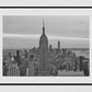 Empire State Building New York Skyline Black And White Photography Poster