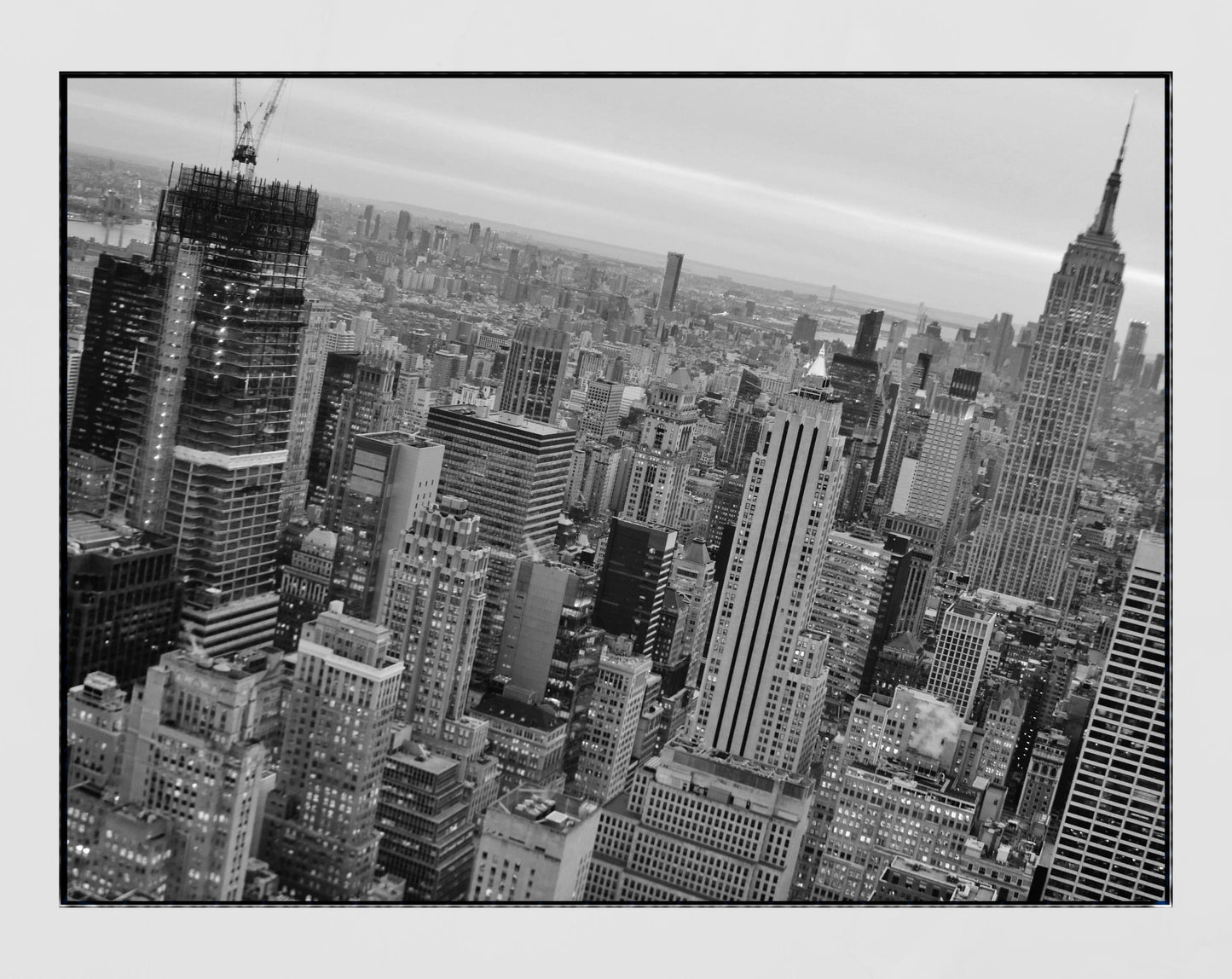 New York Skyline Poster Empire State Building Black And White Photography Print