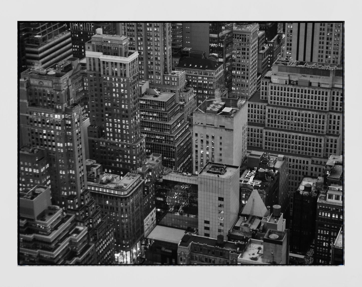 New York Poster Manhattan Black And White Photography Print