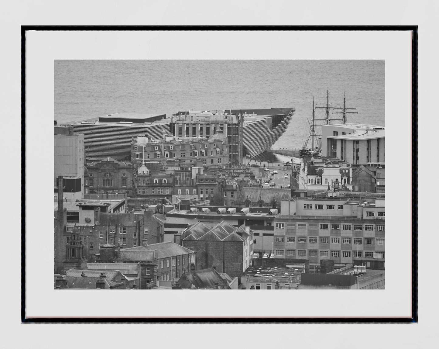 Dundee Skyline Black And White Photography Print