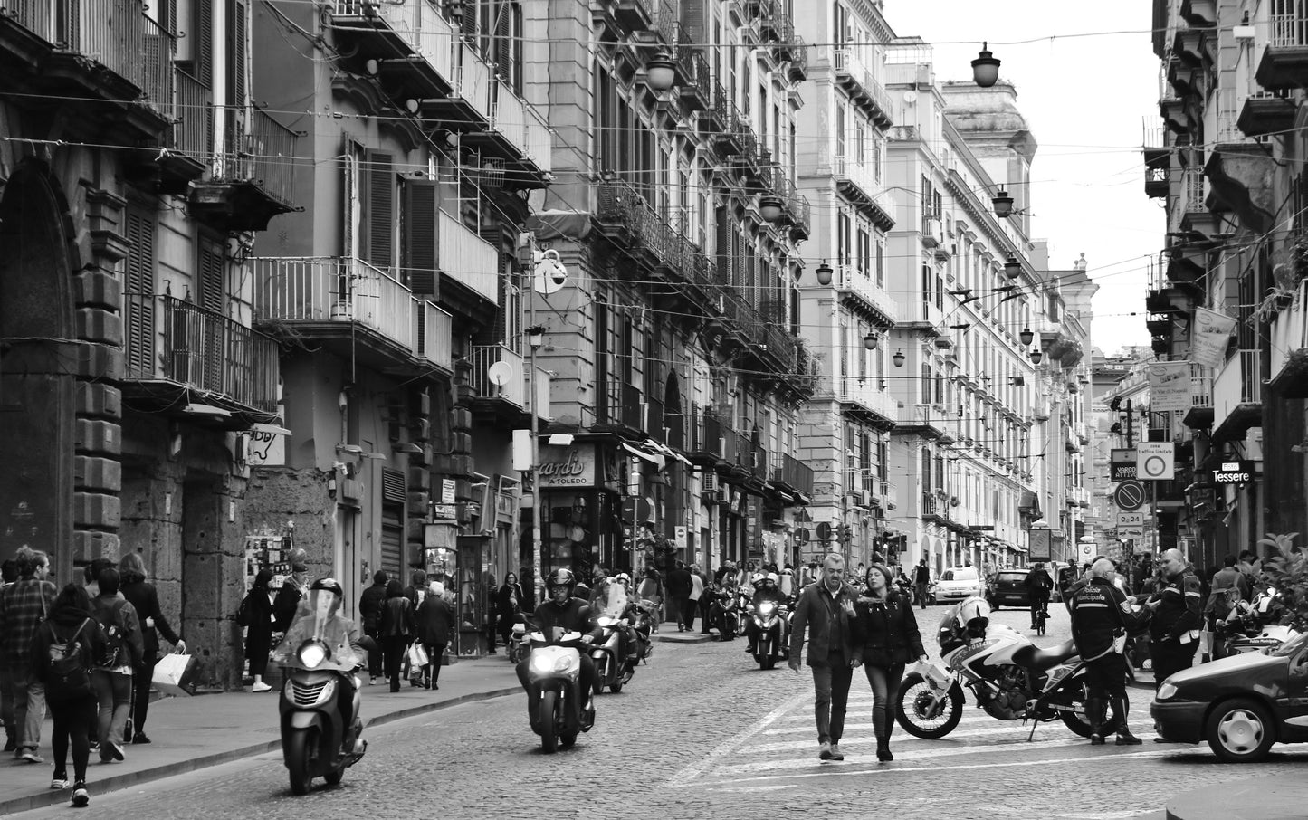 Naples Italy Black And White Photography Print