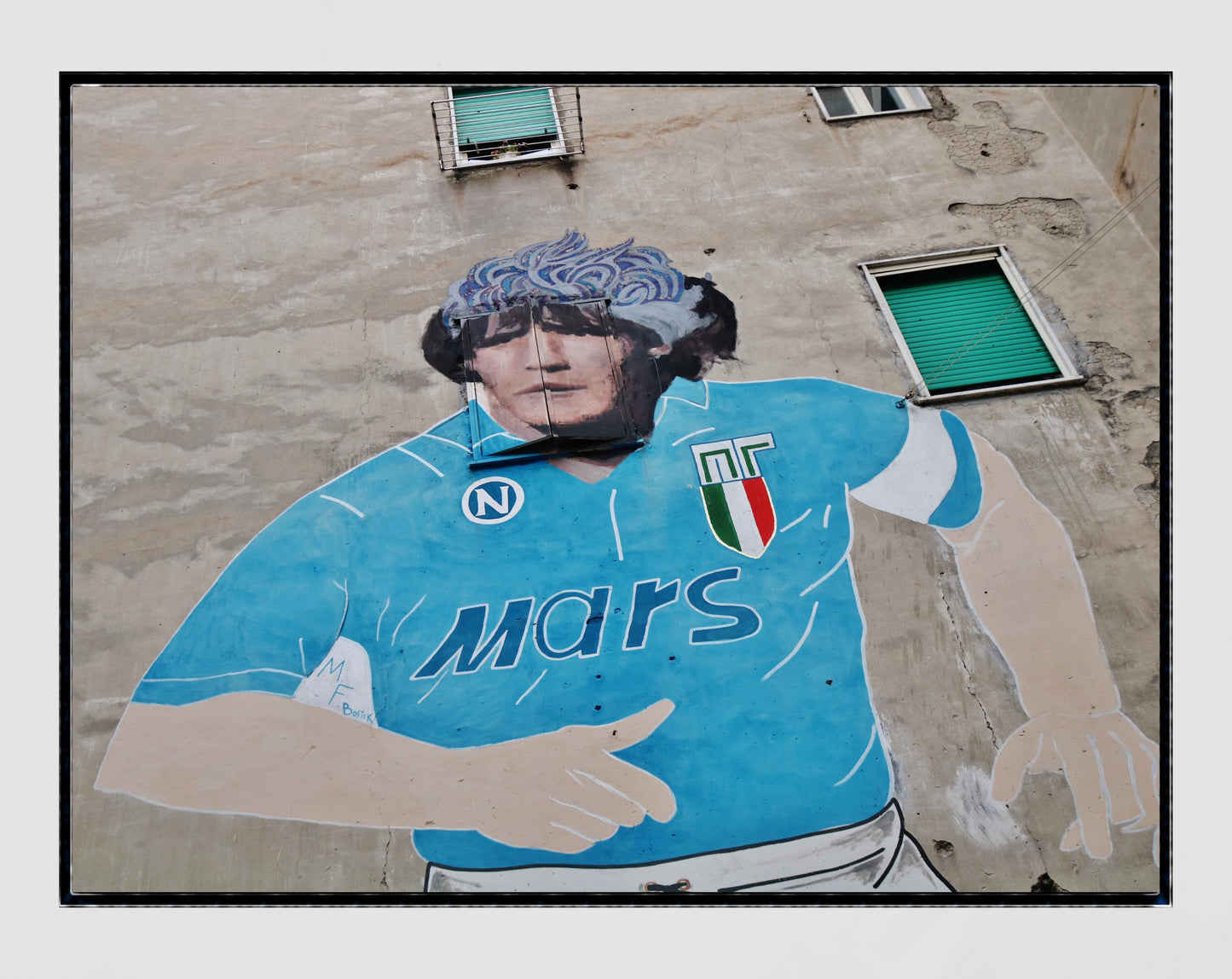 Diego Maradona Napoli Mural Photography Print