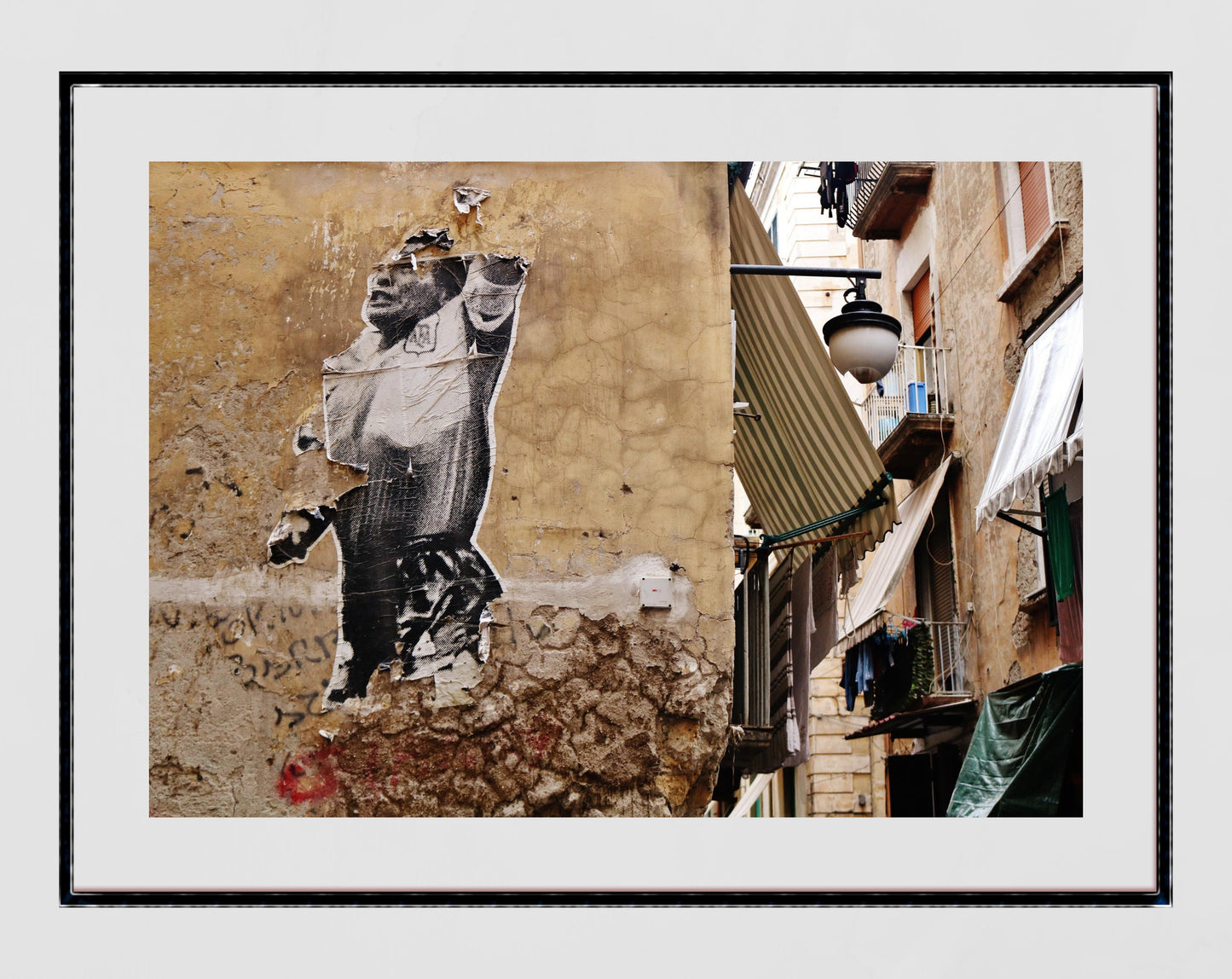 Maradona Hand Of God Poster Naples Italy Street Photography