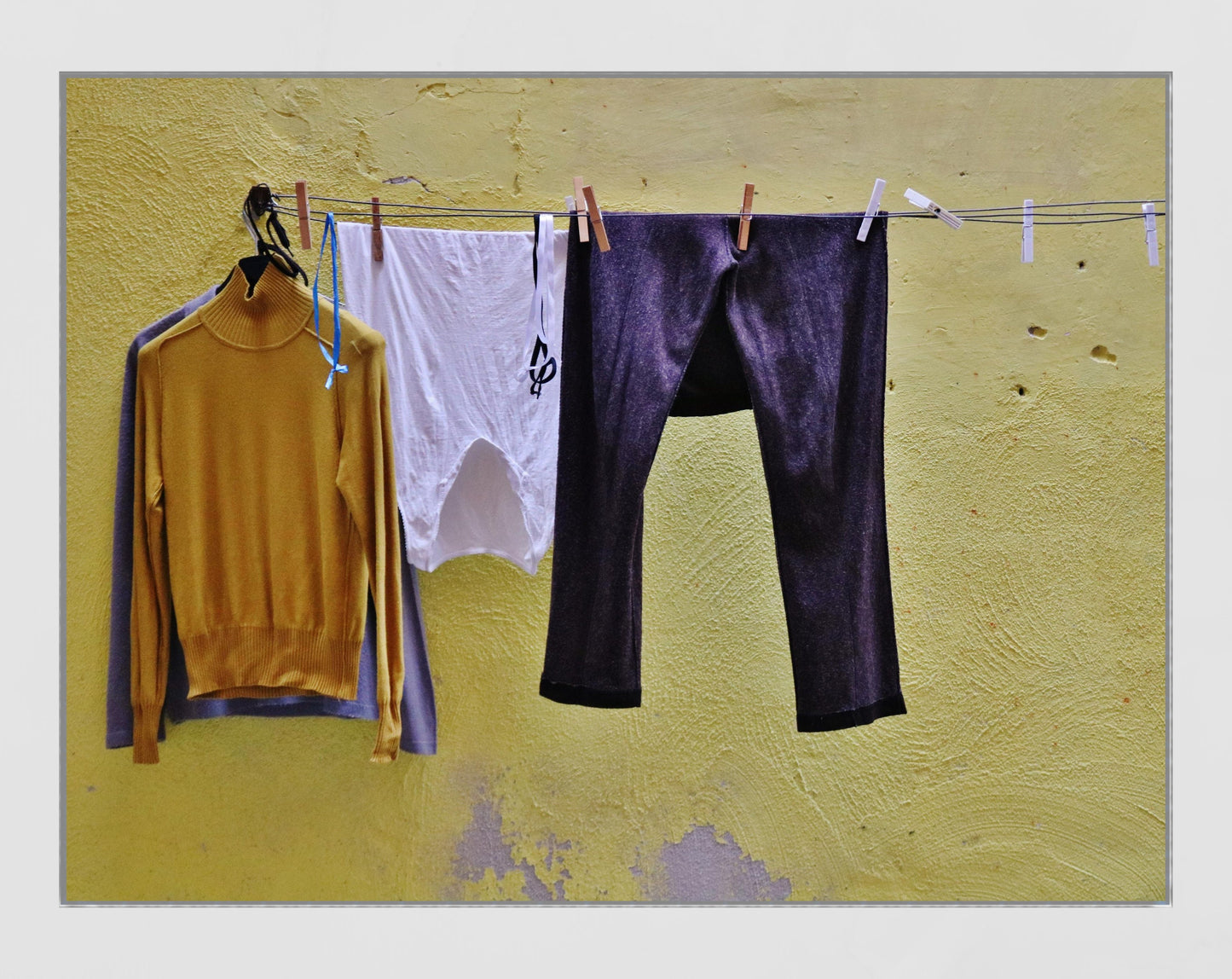 Naples Italy Street Photography Laundry Print