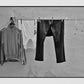 Laundry Photography Naples Italy Black And White Print