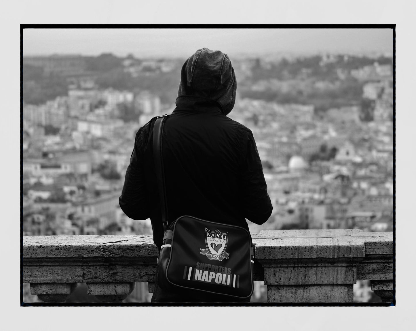 Naples Photography Napoli F.C. Black And White Poster