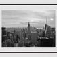 Empire State Building New York Skyline Black And White Photography Print