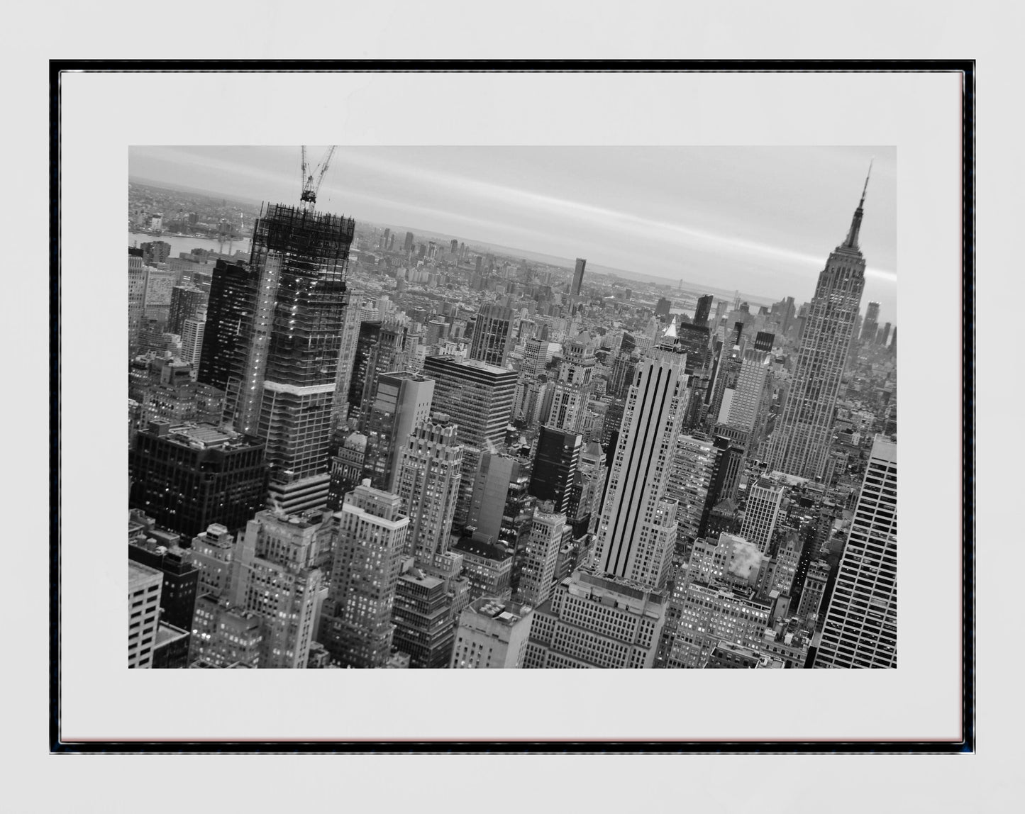 New York Skyline Poster Empire State Building Black And White Photography Print