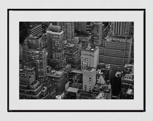 New York Poster Manhattan Black And White Photography Print