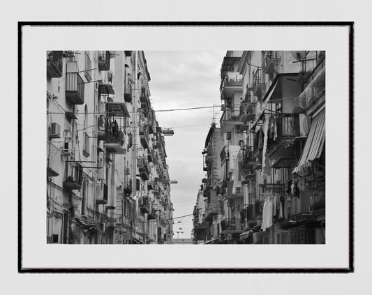 Naples Italy Street Photography Black And White Wall Art