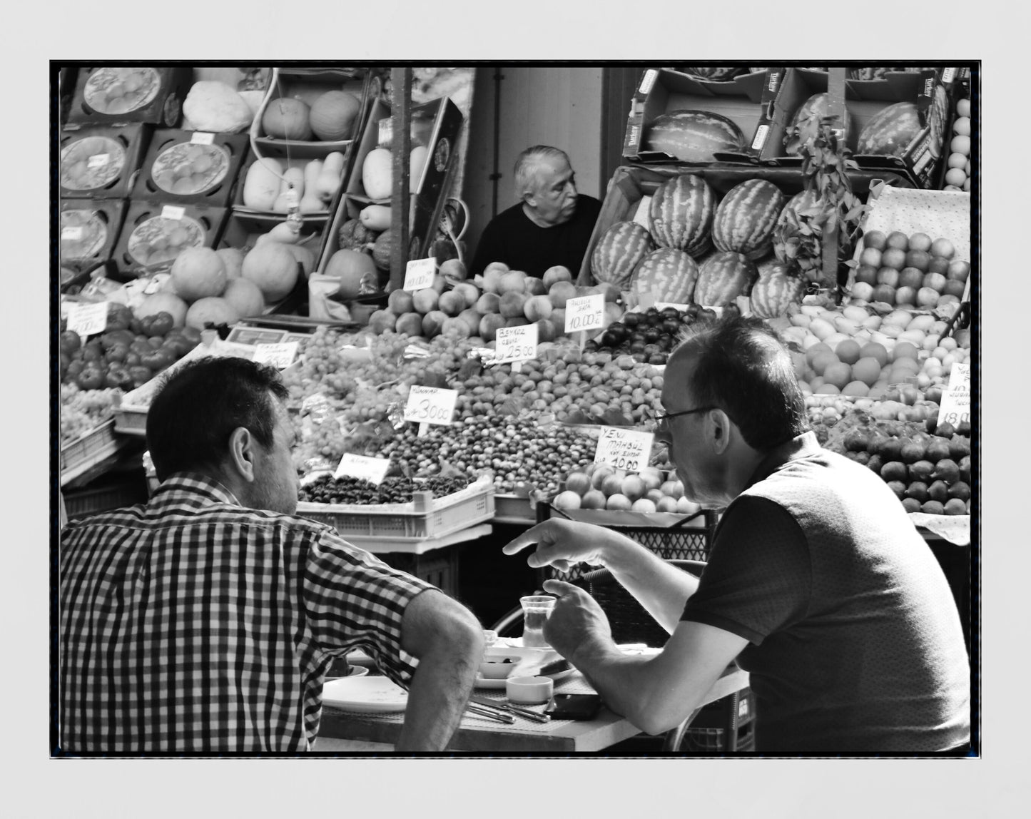 Istanbul Turkey Kadıköy Market Black And White Photography Print