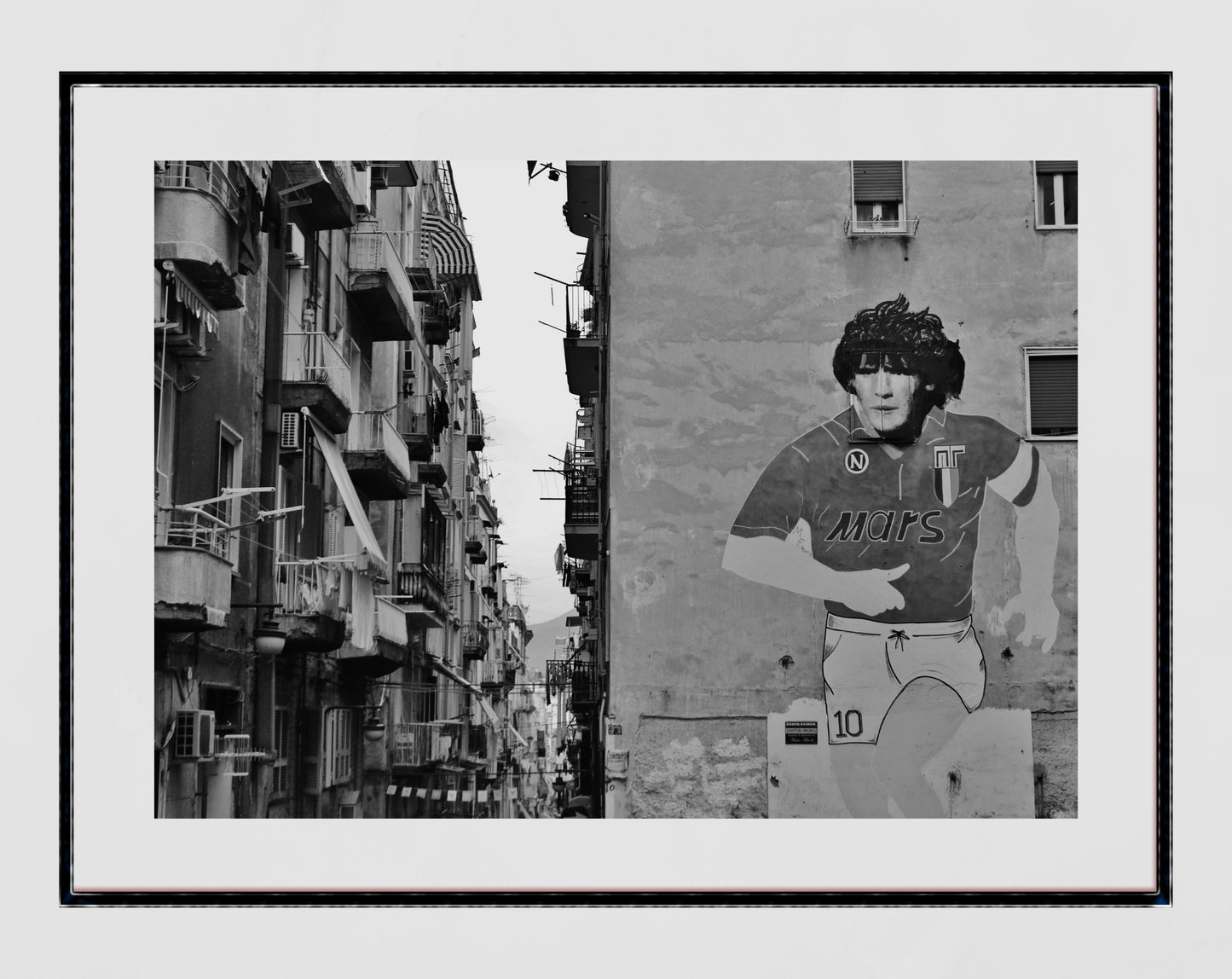 Maradona Napoli Poster Spanish Quarter Mural Photography Print