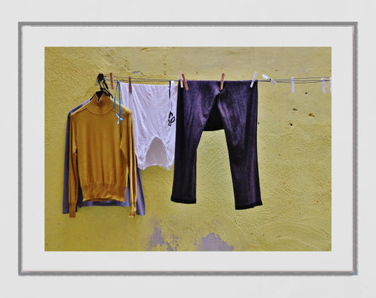 Naples Italy Street Photography Laundry Print