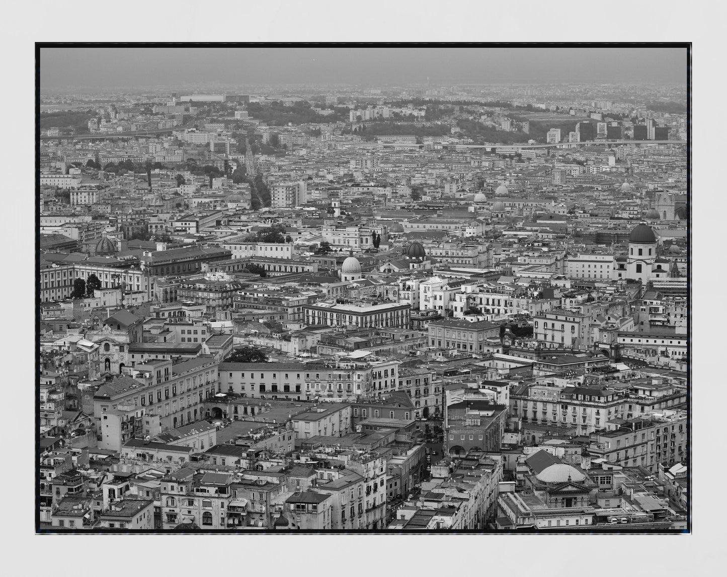 Naples Skyline Black And White Photography Print