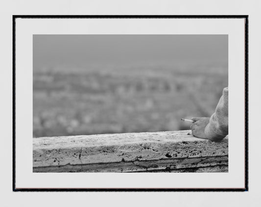 Naples Italy Wall Art Cigarette Black And White Urban Photography Print