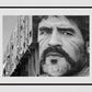 Maradona Napoli Jorit Agoch Mural Black And White Photography Print