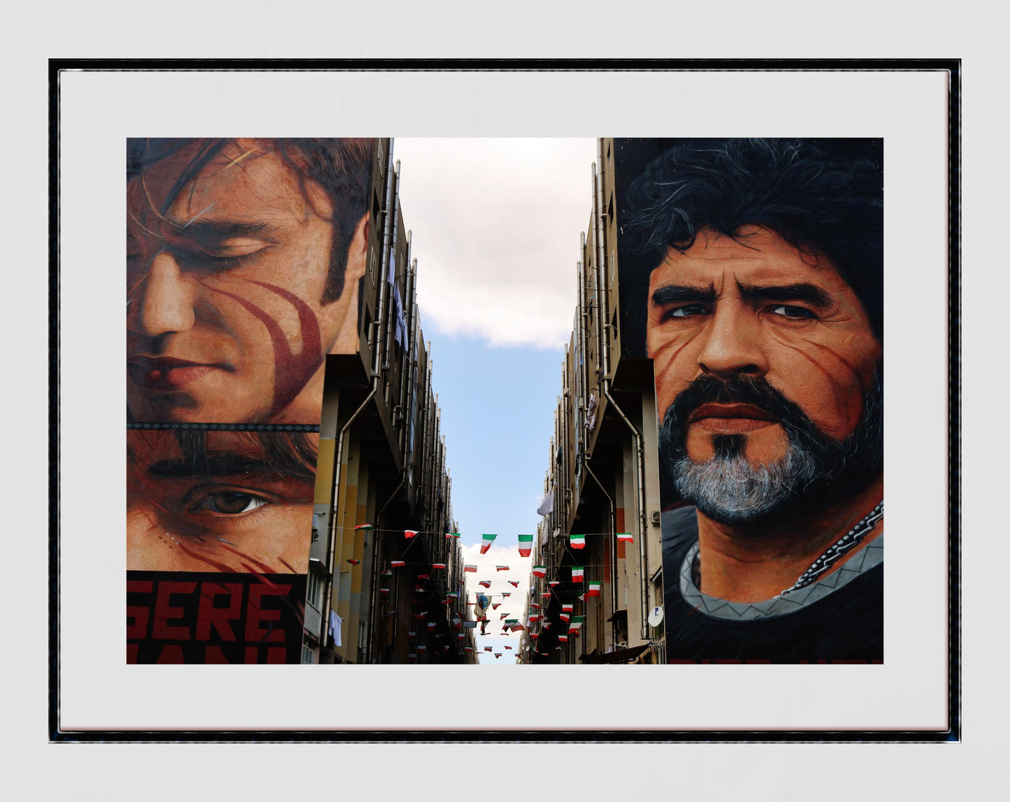 Maradona Naples Jorit Photography Print Napoli Poster