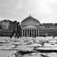 Naples Italy Piazza del Plebiscito Black And White Photography Print