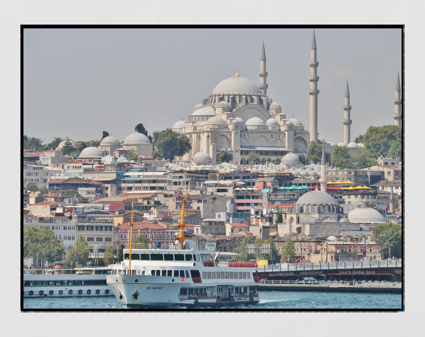Istanbul Skyline Süleymaniye Mosque Photography Print Poster