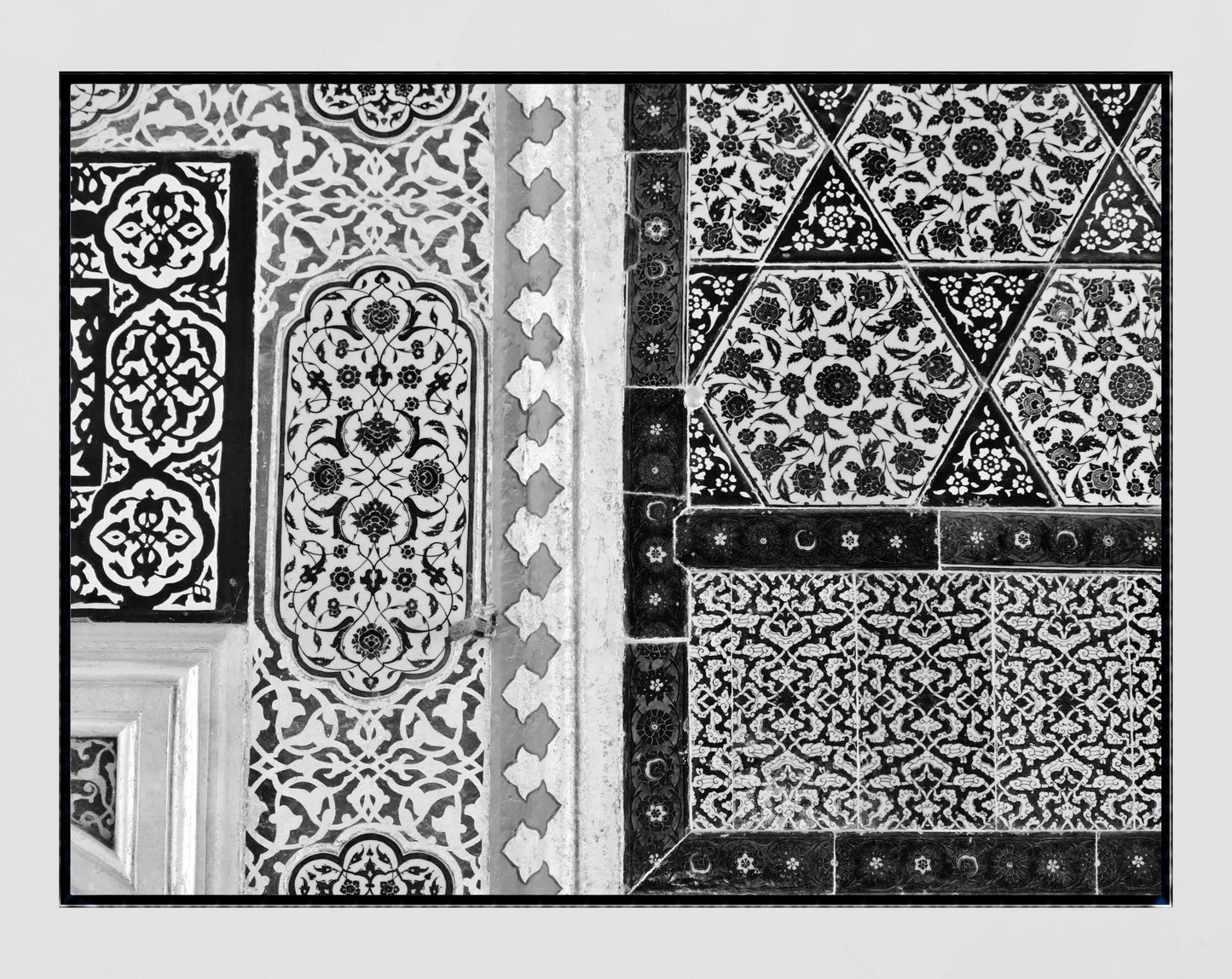 Islamic Pattern Topkapi Palace Istanbul Black And White Wall Art Photography