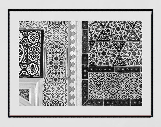 Islamic Pattern Topkapi Palace Istanbul Black And White Wall Art Photography