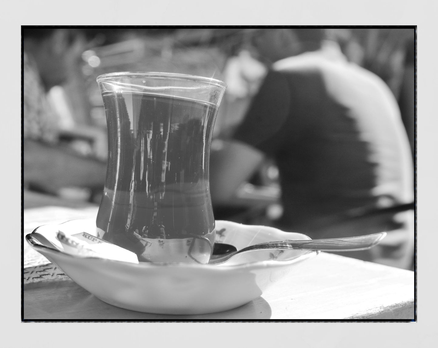 Istanbul Turkey Turkish Tea Black And White Photography Print