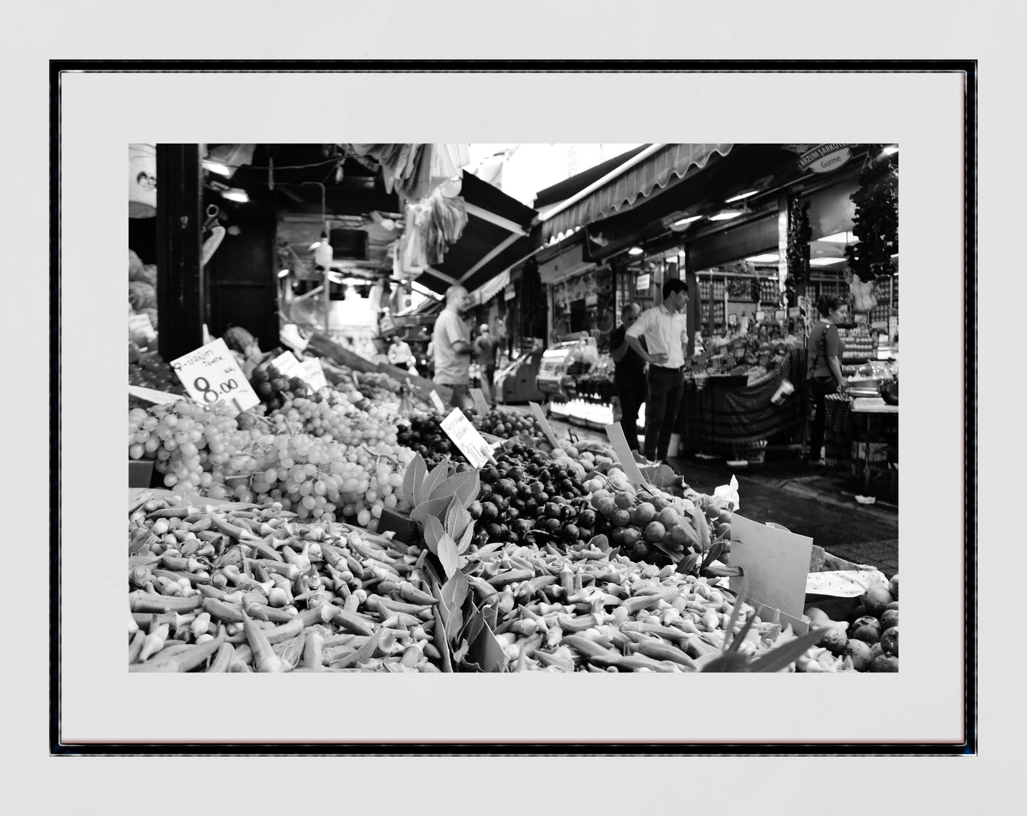 Istanbul Turkey Kadıköy Market Black And White Photography Print Poster