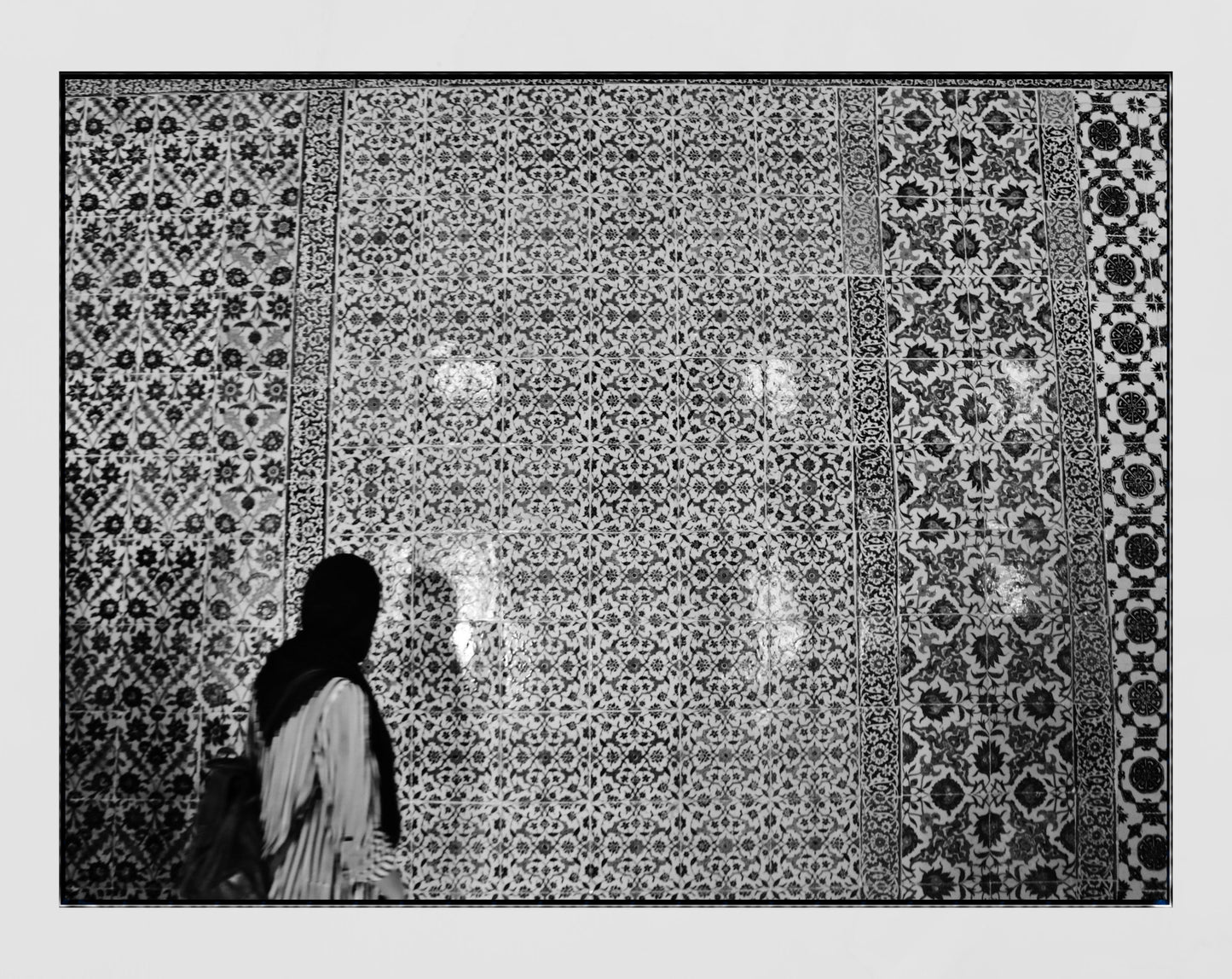 Middle East Islamic Pattern Topkapi Palace Istanbul Black And White Wall Art