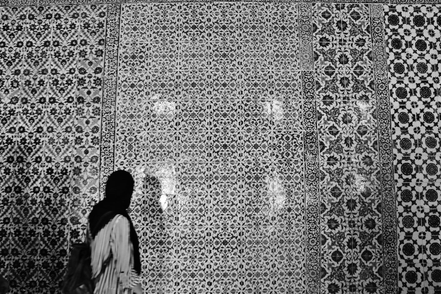 Middle East Islamic Pattern Topkapi Palace Istanbul Black And White Wall Art