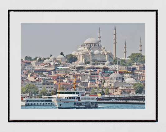 Istanbul Skyline Süleymaniye Mosque Photography Print Poster