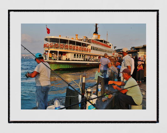 Istanbul Eminönü Fishing Photography Print Wall Art