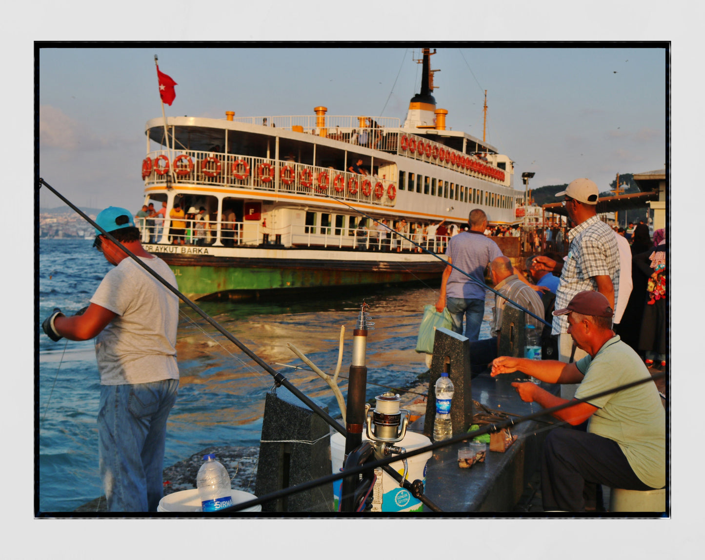 Istanbul Eminönü Fishing Photography Print Wall Art