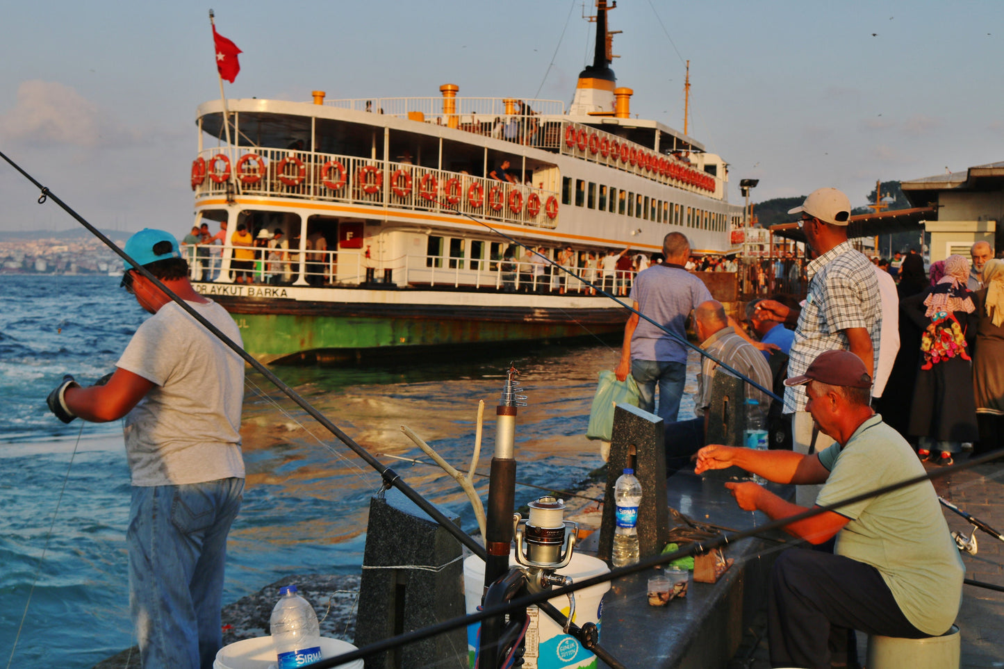 Istanbul Eminönü Fishing Photography Print Wall Art