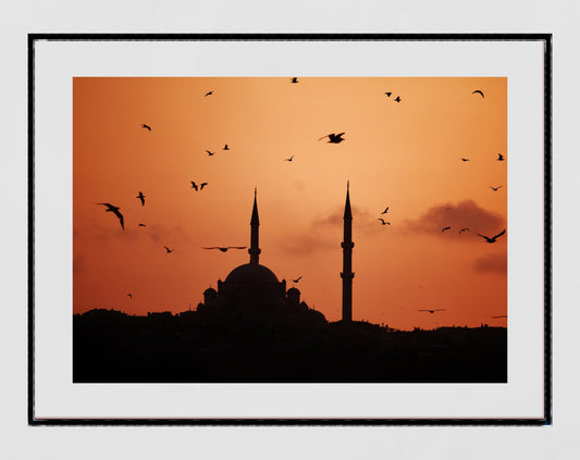 Istanbul Süleymaniye Mosque Sunset Poster Photography Print