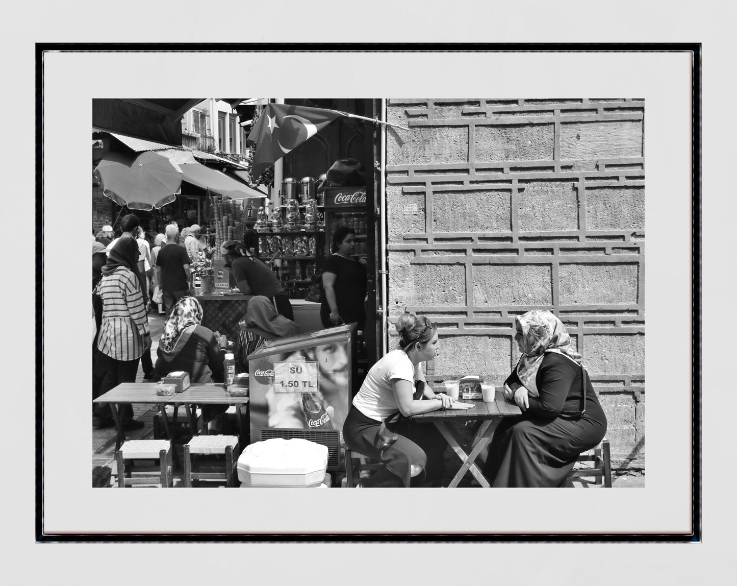 Turkey Istanbul Middle East Black And White Photography Print