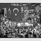 Istanbul Turkey Grand Bazaar Black And White Photography Print Poster