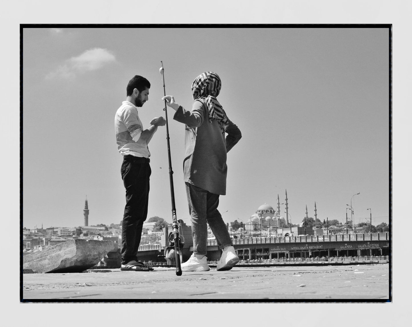 Istanbul Middle East Black And White Photography Print