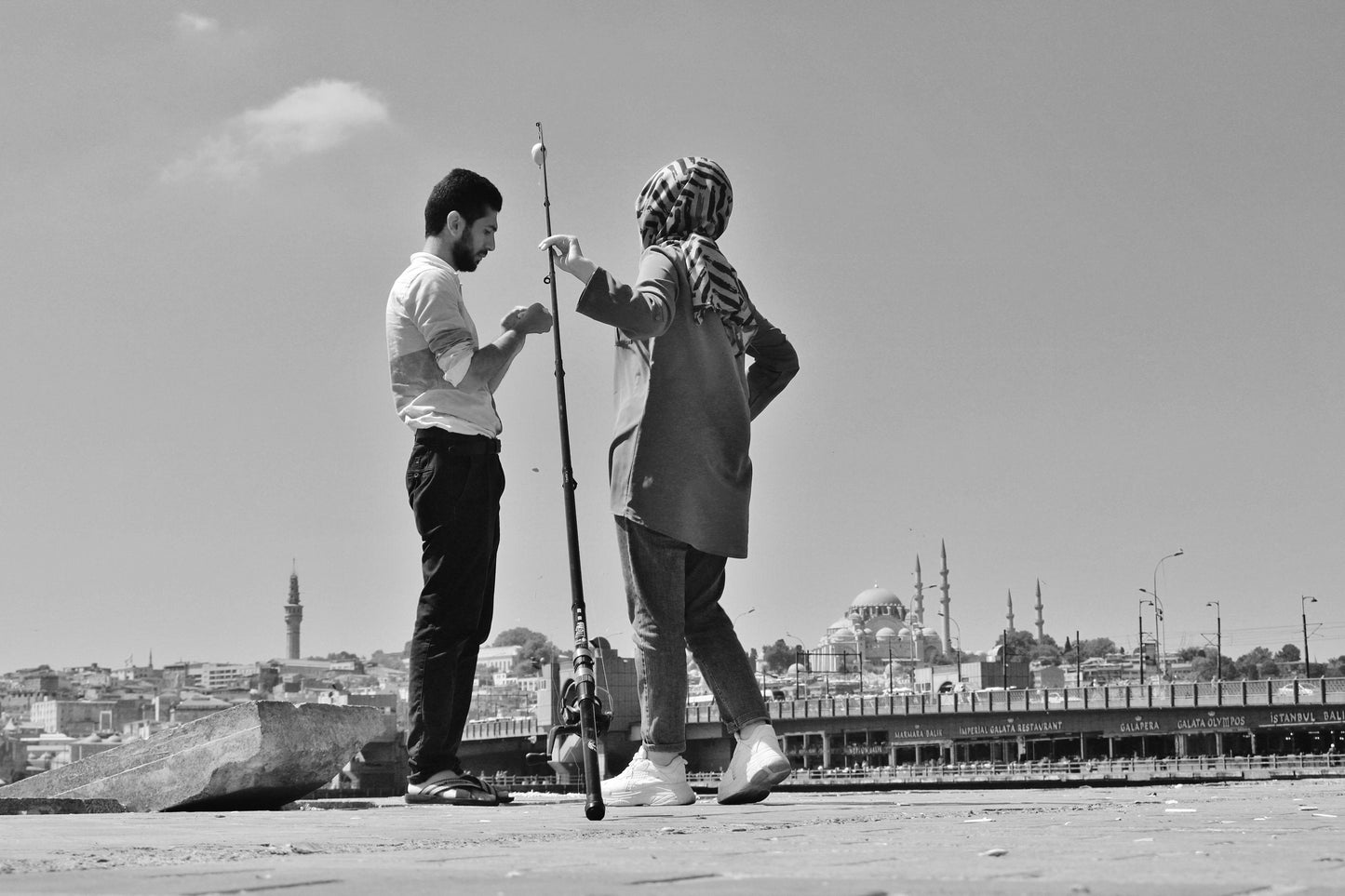 Istanbul Middle East Black And White Photography Print