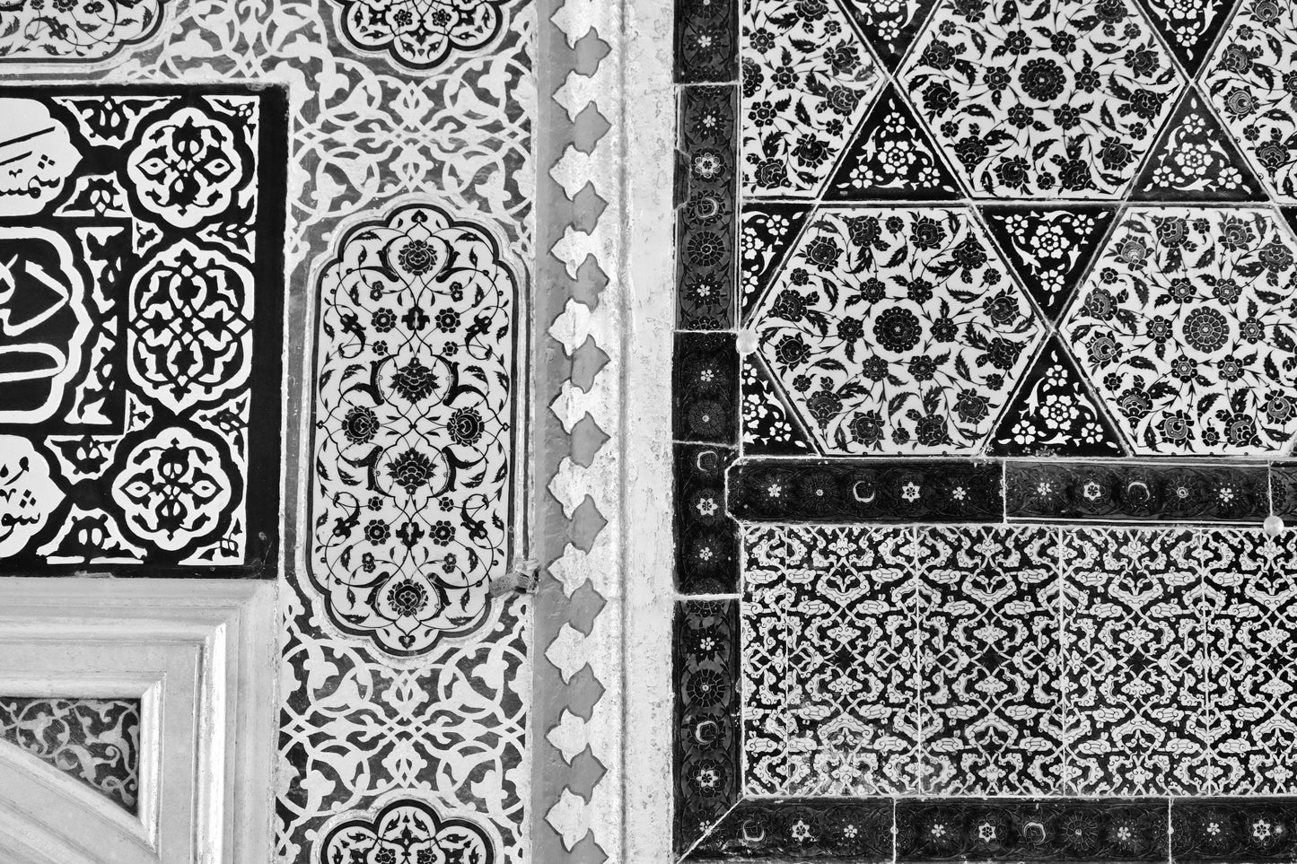 Islamic Pattern Topkapi Palace Istanbul Black And White Wall Art Photography