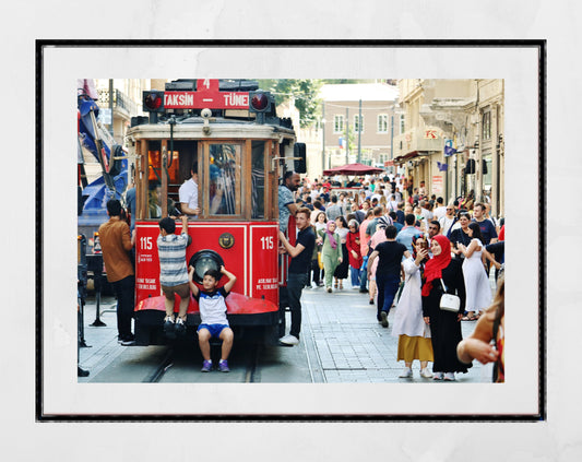 Istanbul Taksim Tram Photography Print Poster