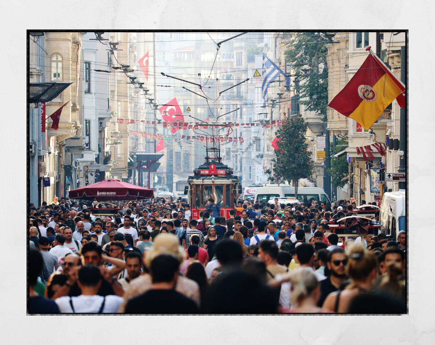 Istanbul Taksim Tram Street Photography Print Wall Decor