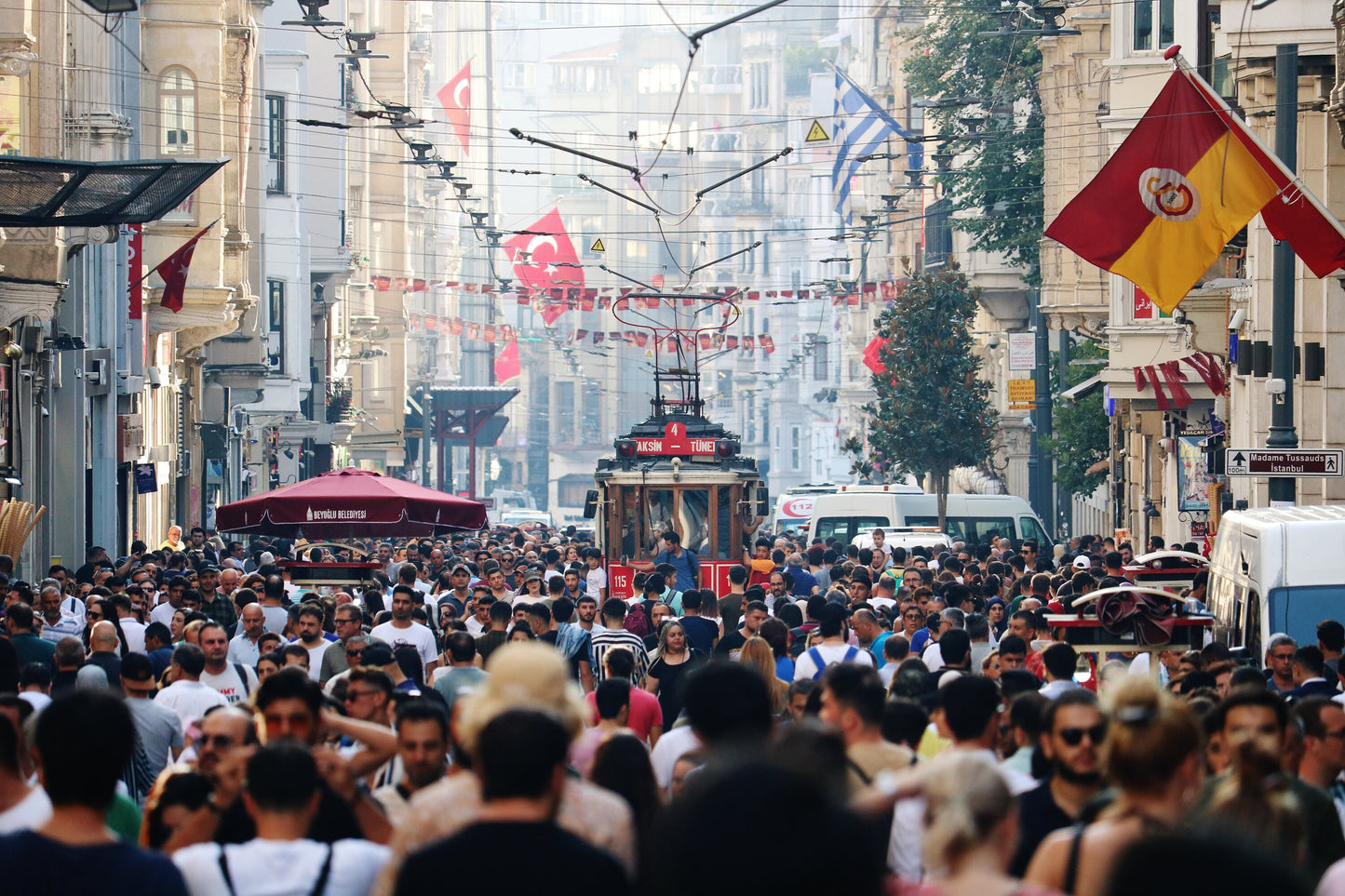 Istanbul Taksim Tram Street Photography Print Wall Decor